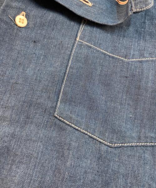 VISVIM（ビズビム）VISVIM (ビズビム) リネンブレンドS/Sシャツ インディゴ サイズ:2の古着・服飾アイテム