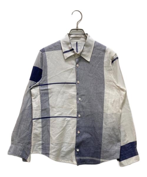 tamaki niime（タマキ ニイメ）tamaki niime (タマキ ニイメ) コットンチェックシャツ ホワイト サイズ:FREEの古着・服飾アイテム