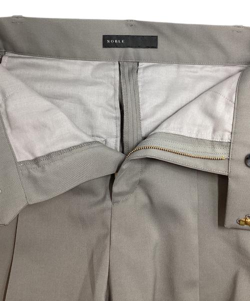 Noble（ノーブル）Noble (ノーブル) エステルツイルストレッチスラックスパンツ 3 グレー サイズ:34の古着・服飾アイテム