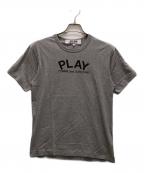 PLAY COMME des GARCONSプレイコムデギャルソン）の古着「バックハートビッグロゴTシャツ」｜グレー