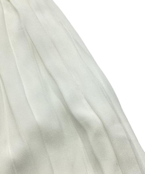UN3D.（アンスリード）UN3D. (アンスリード) メッシュオリガミプリーツスカート　ロング　マキシ　21AW ホワイト サイズ:36の古着・服飾アイテム