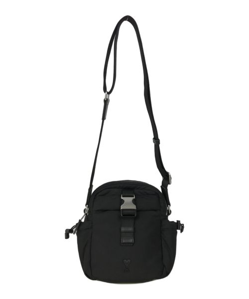 AMI Alexandre Mattiussi（アミアレクサンドルマテュッシ）AMI Alexandre Mattiussi (アミ アレクサンドル マテュッシ) Ami de Coeur クロスボディ ポケットバッグ ショルダーバッグ ブラックの古着・服飾アイテム