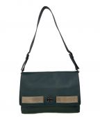 ANYA HINDMARCHアニヤ・ハインドマーチ）の古着「レザーショルダーバッグ」｜グリーン