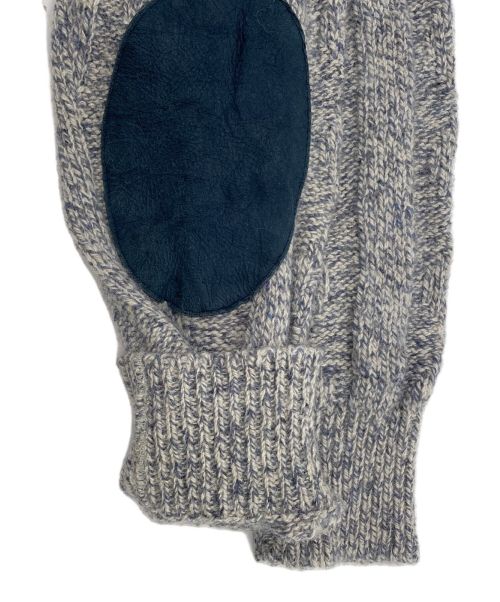 LAND'S END（ランズエンド）LAND'S END (ランズエンド) エルボーパッチショールカラーカーディガン　USA製 グレー サイズ:SIZE Mの古着・服飾アイテム