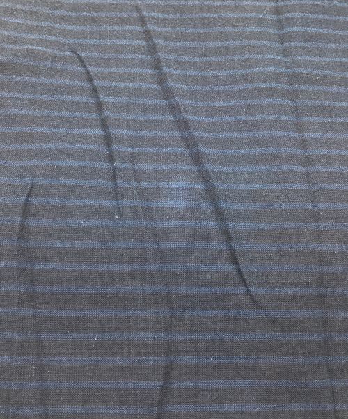 45R（フォーティファイブ・アール）45R (フォーティーファイブアール) 藍染ジンバオックスのバスクTシャツ　クルーネック　ボーダー　カットワークレース インディゴ サイズ:-の古着・服飾アイテム