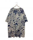 45Rフォーティファイブ・アール）の古着「抜染インディゴワンピース　総柄　コットン」｜インディゴ