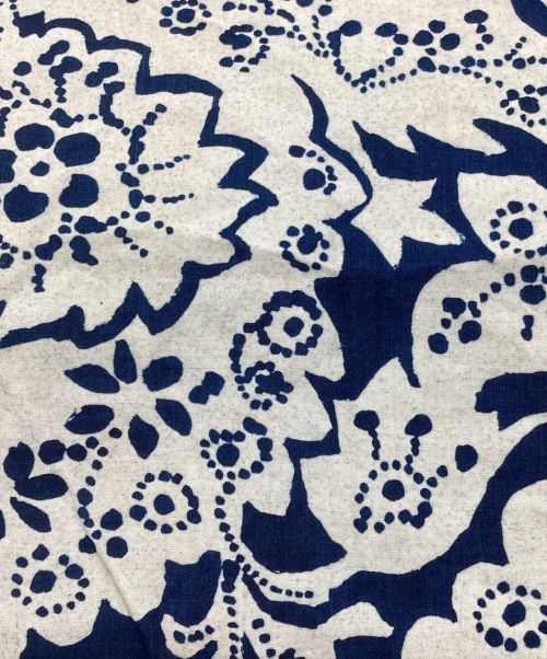 45R（フォーティファイブ・アール）45R (フォーティーファイブアール) 抜染インディゴワンピース　総柄　コットン インディゴの古着・服飾アイテム