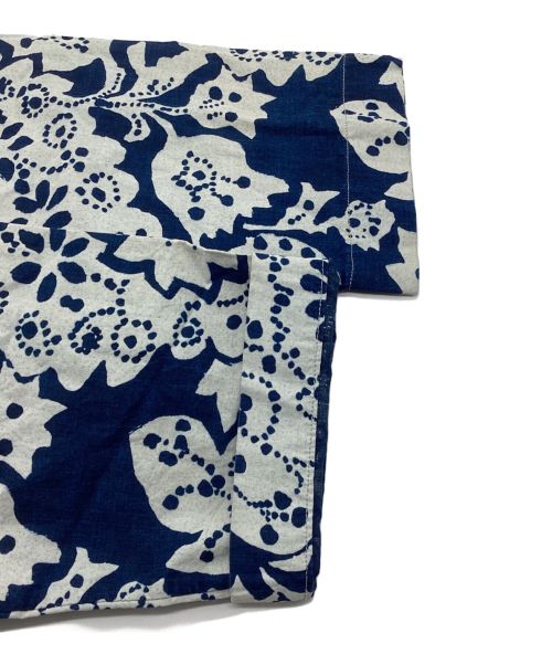 45R（フォーティファイブ・アール）45R (フォーティーファイブアール) 抜染インディゴワンピース　総柄　コットン インディゴの古着・服飾アイテム