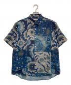 JOURNAL STANDARDジャーナルスタンダード）の古着「EVALET LIGHTメッシュ ウォッシャブル モダンシャツ」｜ブルー