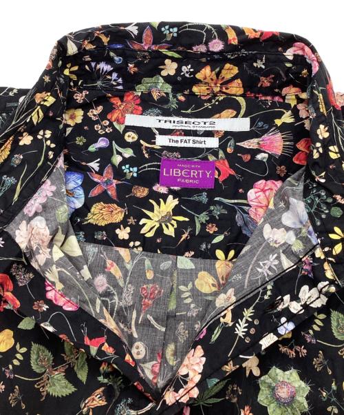 JOURNAL STANDARD TRISECT（ジャーナルスタンダード トライセクト）JOURNAL STANDARD TRISECT (ジャーナルスタンダード トライセクト) LIBERTY ファットシルエット ボタンダウン S/Sシャツ ブラック サイズ:Lの古着・服飾アイテム