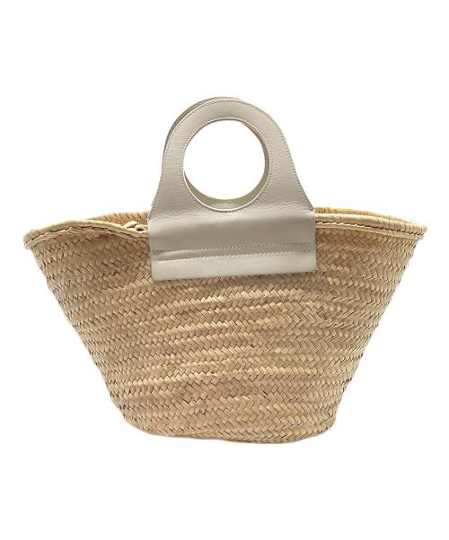 HEREU（ヘリュー）HEREU (ヘリュー) カゴバッグ ナチュラル×ホワイトの古着・服飾アイテム