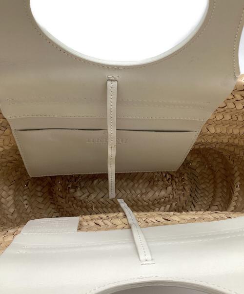 HEREU（ヘリュー）HEREU (ヘリュー) カゴバッグ ナチュラル×ホワイトの古着・服飾アイテム