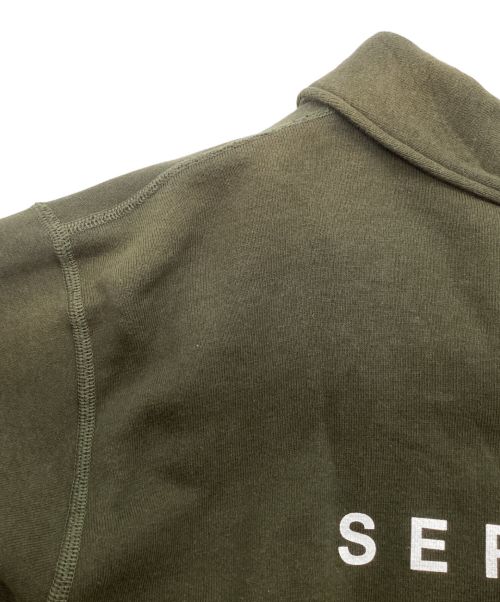 FreshService（フレッシュサービス）FreshService (フレッシュサービス) LOOPWHEELER (ループウィラー) Coach Jacket/ コーチジャケット　スウェット　バックロゴ オリーブ サイズ:Mの古着・服飾アイテム