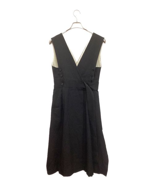 Ujoh（ウジョー）UJOH (ウジョー) ウールギャバジンジャンパースカート　ダメージデザイン ブラック サイズ:2の古着・服飾アイテム