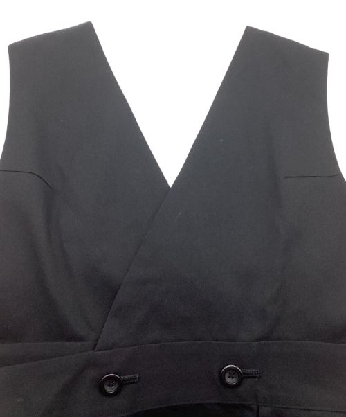 Ujoh（ウジョー）UJOH (ウジョー) ウールギャバジンジャンパースカート　ダメージデザイン ブラック サイズ:2の古着・服飾アイテム