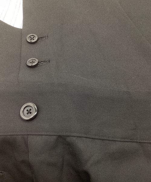 Ujoh（ウジョー）UJOH (ウジョー) ウールギャバジンジャンパースカート　ダメージデザイン ブラック サイズ:2の古着・服飾アイテム