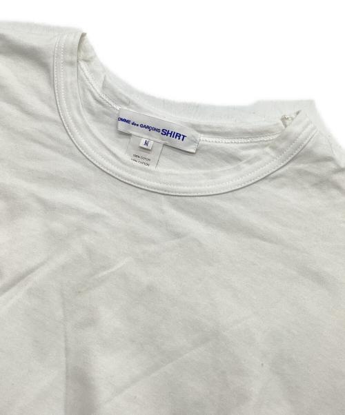 COMME des GARCONS SHIRT（コムデギャルソンシャツ）COMME des GARCONS SHIRT (コムデギャルソンシャツ) ロゴビッグTシャツ ホワイト サイズ:Mの古着・服飾アイテム