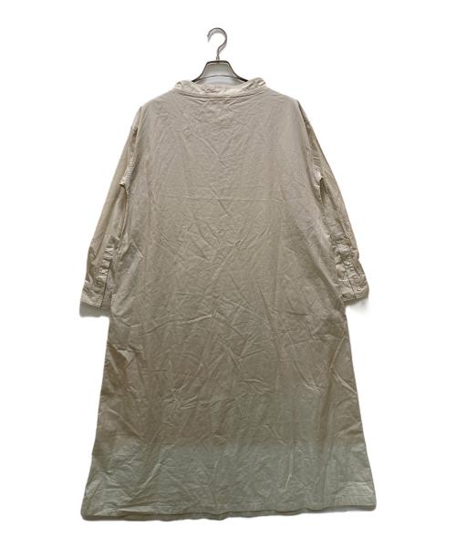 Gymphlex（ジムフレックス）Gymphlex (ジムフレックス) ハイカウントポプリンプルオーバーシャツドレス アイボリー サイズ:14の古着・服飾アイテム