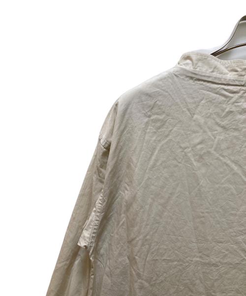 Gymphlex（ジムフレックス）Gymphlex (ジムフレックス) ハイカウントポプリンプルオーバーシャツドレス アイボリー サイズ:14の古着・服飾アイテム