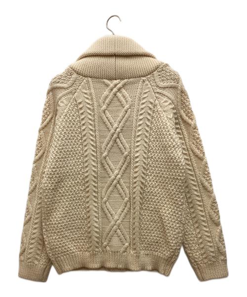 FREAK'S STORE（フリークスストア）FREAK'S STORE (フリークストア) ショールカラーアランカーディガン アイボリー サイズ:L 未使用品の古着・服飾アイテム