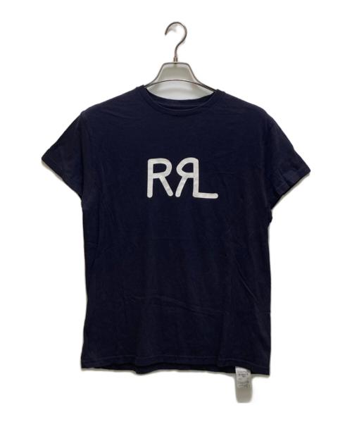 RRL（ダブルアールエル）RRL (ダブルアールエル) ロゴプリントTシャツ ネイビー サイズ:-の古着・服飾アイテム