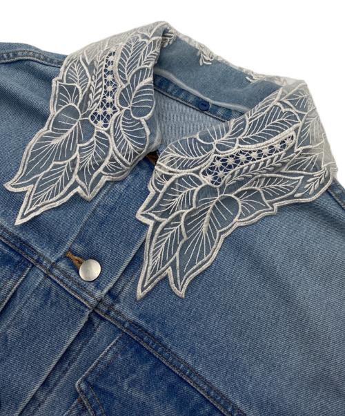 Diagram（ダイアグラム）Diagram (ダイアグラム) レース襟デニムジャケット インディゴ サイズ:36の古着・服飾アイテム