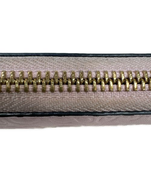 LOEWE（ロエベ）LOEWE (ロエベ) リピートアナグラムラウンドジップウォレット ピンクの古着・服飾アイテム