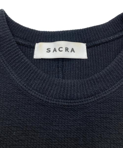 SACRA（サクラ）SACRA (サクラ) コットンダブルフェイスコットンワンピース ブラック サイズ:38の古着・服飾アイテム