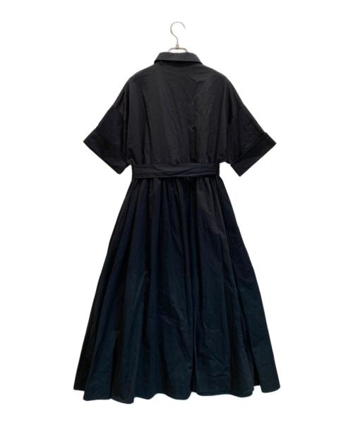 Kate Spade（ケイトスペード）Kate Spade (ケイトスペード) コットンギャザーシャツワンピース ブラック サイズ:Sの古着・服飾アイテム