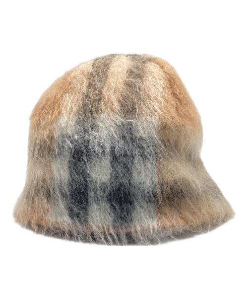 BURBERRY LONDON（バーバリーロンドン）BURBERRY LONDON (バーバリーロンドン) Giant Check Mohair Beanie　モヘア　ビーニー ベージュ サイズ:54-61cmの古着・服飾アイテム