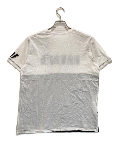 lucien pellat-finet（ルシアン・ペラフィネ）lucien pellat-finet (ルシアン・ペラフィネ) バイカラーロゴTシャツ ブラック サイズ:Mの古着・服飾アイテム