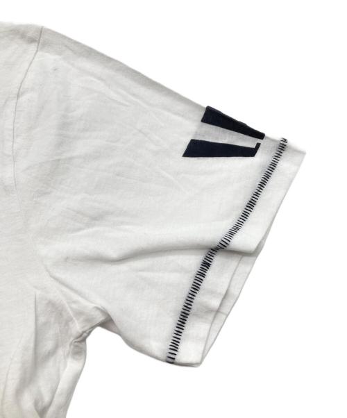 lucien pellat-finet（ルシアン・ペラフィネ）lucien pellat-finet (ルシアン・ペラフィネ) バイカラーロゴTシャツ ブラック サイズ:Mの古着・服飾アイテム