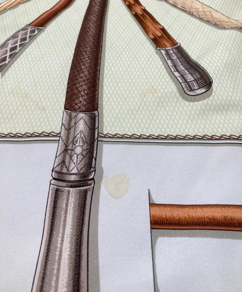 HERMES（エルメス）HERMES (エルメス) シルク切替ニットシャツ スカイブルー サイズ:Sの古着・服飾アイテム