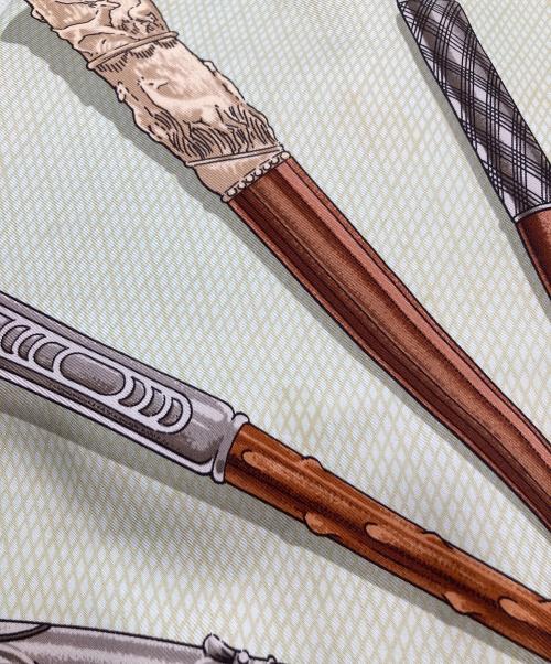 HERMES（エルメス）HERMES (エルメス) シルク切替ニットシャツ スカイブルー サイズ:Sの古着・服飾アイテム