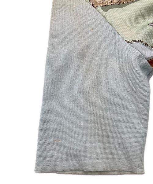 HERMES（エルメス）HERMES (エルメス) シルク切替ニットシャツ スカイブルー サイズ:Sの古着・服飾アイテム