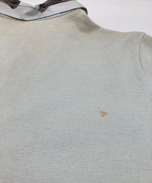 HERMES（エルメス）HERMES (エルメス) シルク切替ニットシャツ スカイブルー サイズ:Sの古着・服飾アイテム