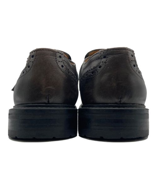 ANGELO PALLOTTA（アンジェロパロッタ）ANGELO PALLOTTA (アンジェロパロッタ) キルトモンクストラップシューズ ブラウン サイズ:26の古着・服飾アイテム