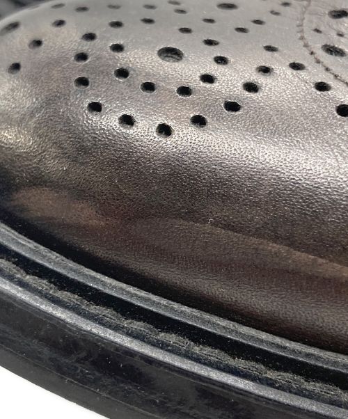 ANGELO PALLOTTA（アンジェロパロッタ）ANGELO PALLOTTA (アンジェロパロッタ) キルトモンクストラップシューズ ブラウン サイズ:26の古着・服飾アイテム