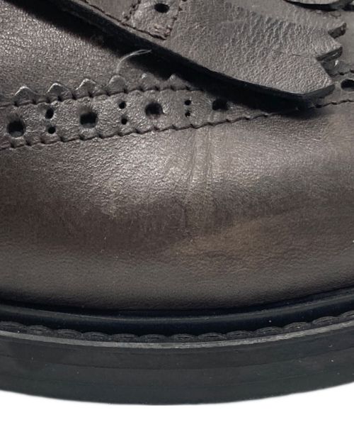 ANGELO PALLOTTA（アンジェロパロッタ）ANGELO PALLOTTA (アンジェロパロッタ) キルトモンクストラップシューズ ブラウン サイズ:26の古着・服飾アイテム