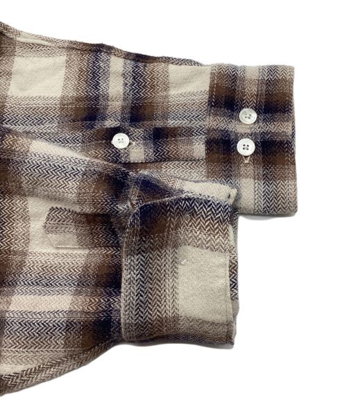 SUMARI（シュマリ）SUMARI (シュマリ) HERRINGBONE OMBRE SHIRT / ヘリンボーンオンブレシャツ　チェック　ネル ベージュ サイズ:1の古着・服飾アイテム
