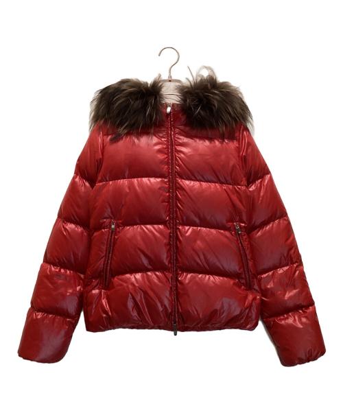 DUVETICA（デュベティカ）DUVETICA (デュベティカ) ダウンジャケット　フーディ　ファー　ADHARA レッド サイズ:38の古着・服飾アイテム