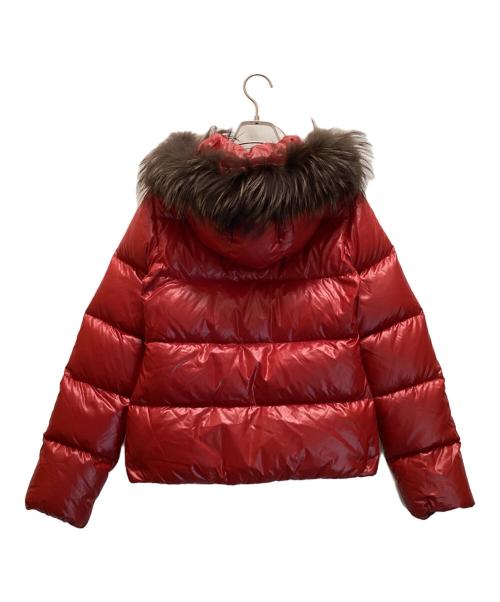 DUVETICA（デュベティカ）DUVETICA (デュベティカ) ダウンジャケット　フーディ　ファー　ADHARA レッド サイズ:38の古着・服飾アイテム