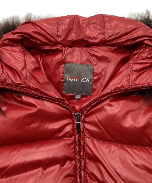 DUVETICA（デュベティカ）DUVETICA (デュベティカ) ダウンジャケット　フーディ　ファー　ADHARA レッド サイズ:38の古着・服飾アイテム