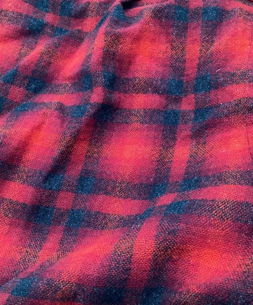 PENDLETON（ペンドルトン）PENDLETON (ペンドルトン) ヴィンテージオンブレチェックシャツ　ウール　50s レッド×ブラック サイズ:15 1/2の古着・服飾アイテム