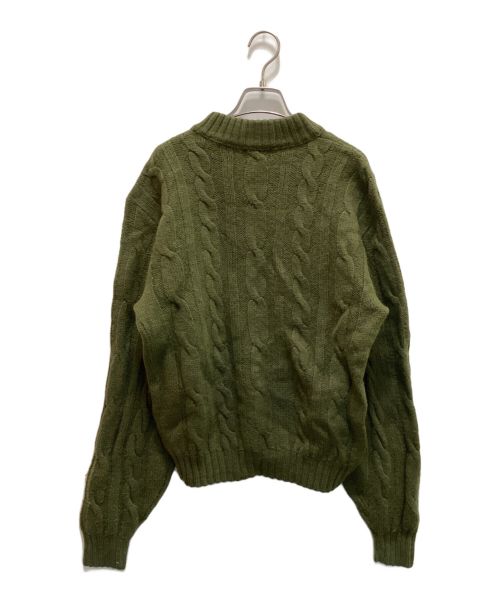 TOWN CRAFT（タウンクラフト）TOWN CRAFT (タウンクラフト) ヴィンテージモックネックウールニット オリーブ サイズ:Lの古着・服飾アイテム