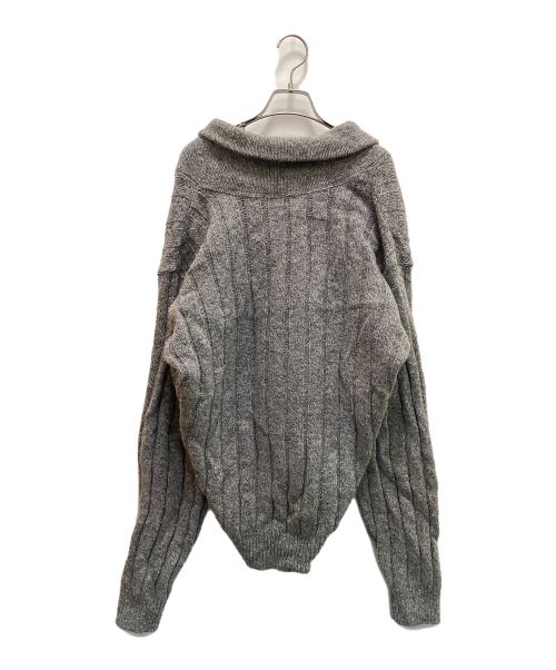 LAND'S END（ランズエンド）LAND'S END (ランズエンド) 古着ショールカラーニット グレー サイズ:Mの古着・服飾アイテム