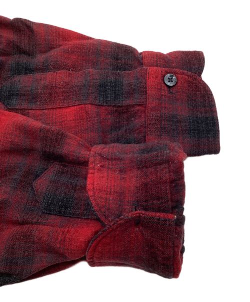 PENDLETON（ペンドルトン）PENDLETON (ペンドルトン) オンブレチェックシャツ　ウール　50s レッド サイズ:Sの古着・服飾アイテム