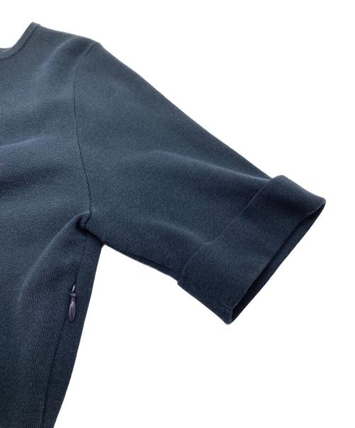 BLUE LABEL CRESTBRIDGE（ブルーレーベルクレストブリッジ）BLUE LABEL CRESTBRIDGE (ブルーレーベルクレストブリッジ) ニット切替チェックワンピース ブルー×ブラック サイズ:38の古着・服飾アイテム