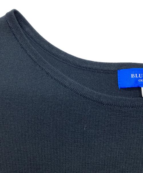 BLUE LABEL CRESTBRIDGE（ブルーレーベルクレストブリッジ）BLUE LABEL CRESTBRIDGE (ブルーレーベルクレストブリッジ) ニット切替チェックワンピース ブルー×ブラック サイズ:38の古着・服飾アイテム