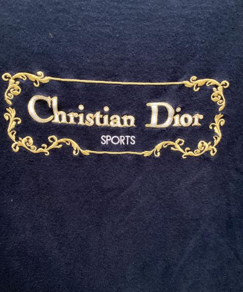 Christian Dior Sports（クリスチャン ディオールスポーツ）Christian Dior Sports (クリスチャン ディオールスポーツ) ボートネックTシャツ ネイビー サイズ:Lの古着・服飾アイテム
